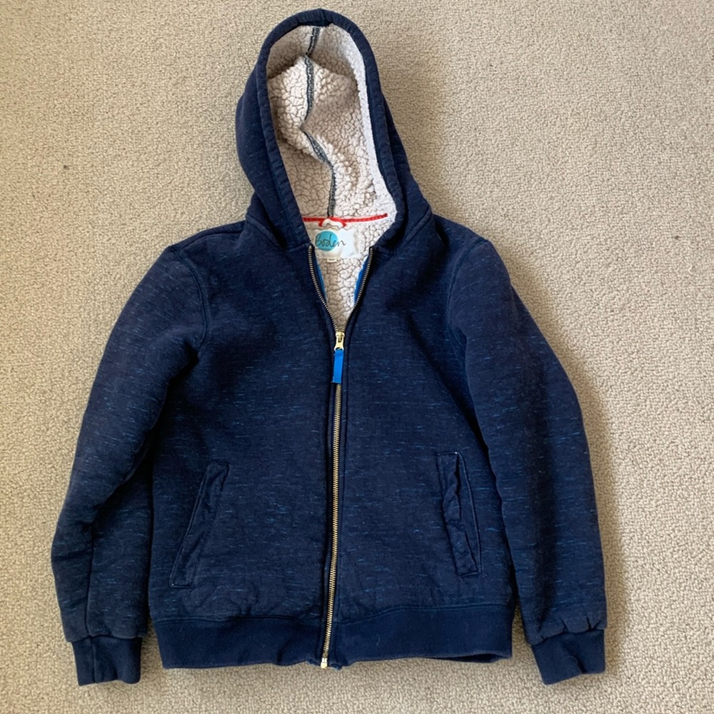 Min-boden boys fleeced-lined hoodie EUC 11-12 yrs